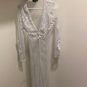 Women's Lace Sleeping Wear Nightgown Long sleeve